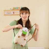 Mochila De Peluche Capybara Kawaii Moda Muñeco Peluche Bolsa De Hombro Para Niños Bolsa Miniatura Regalo Para Novia - details 14
