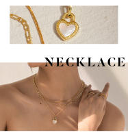Collar De Corazón Grueso De Acero Inoxidable Con PVD Dorado Para Mujer Peri'sbox Joyería De Moda De Cadena Larga Y Hueca - details 10