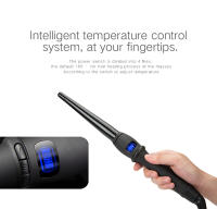 Rizador De Pelo Conico Profesional Cerámico Eléctrico Con Pantalla LCD Tenaza Individual Para Cabello Seco Máxima Temperatura 220°C - details 6