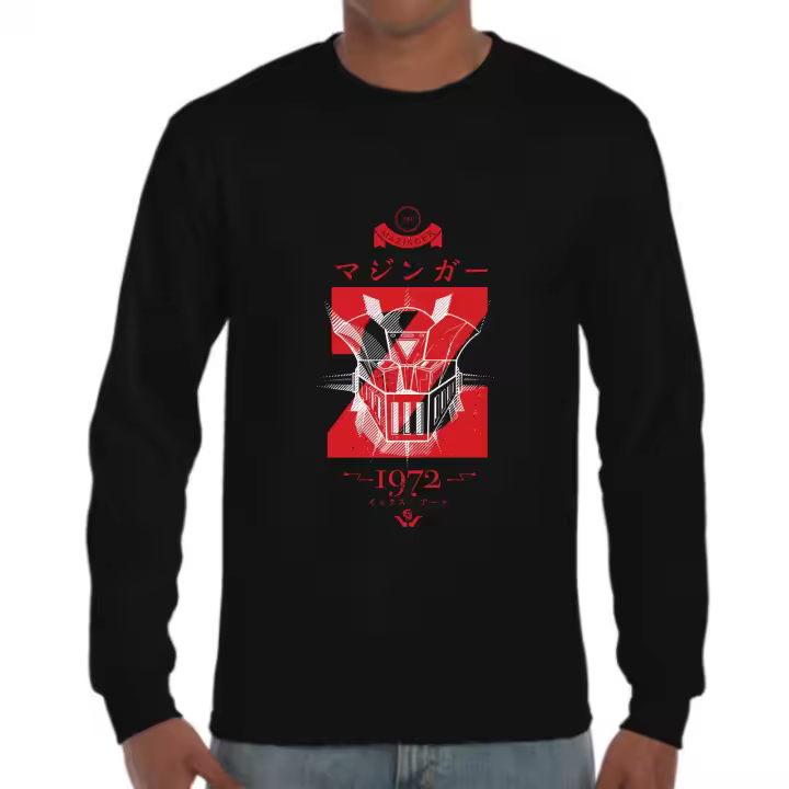 The Fan Tee Camiseta Manga larga de HOMBRE Mazinger Z Puños fuera EGB Afrodita Anime Retro 80 114 - 1