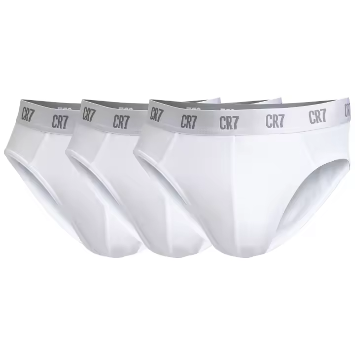 CR7 calzoncillos para hombre, pack de 3 - calzoncillos, logo en la cintura, algodón elástico CR7 Basic, Slip, 3-pack - 1