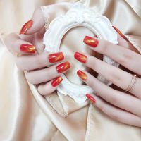 Uñas Postizas De Navidad 24 Pcs Tamaño Medio Patrón De Copo De Nieve Y Brillo Uñas Artificiales Brillantes Para Dedos Manicura Falsa - details 12