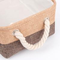 Cesta De Almacenamiento De Ropa Para Bebé Organizador De Lino Plegable Para Calcetines Sujetadores Y Juguetes En Colores Gris Azul Oscuro Café Rosa Beige Verde - details 7