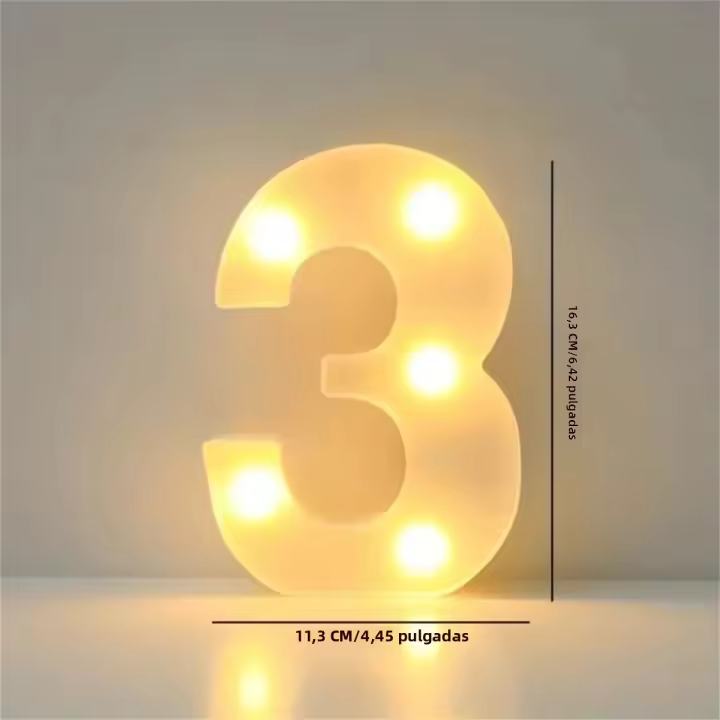 Luz De Letra LED 16cm Luz Nocturna Luminosa Para Decoración De Hogar Bar Boda Cumpleaños Fiesta Incluye Bombillas No Incluye Pilas - 1