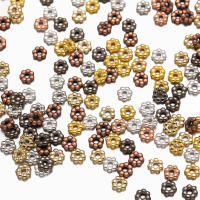 500pcs De 4mm Perlas Espaciadoras De Flor Para Hacer Joyas Pulseras Collares Suministros De Manualidades Accesorios De Metalurgia - details 3