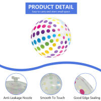 1pc 15.35Inch Colorful Striped Transparent Ball Inflatable Beach Ball, Suitable For Beach Pool Party Games - details 7