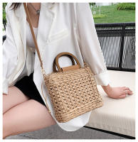 Bolso de Mujer JIOMAY 2023 Verano Bolsos de Mano de Diseñador Bolso de Hombro de Playa con Mango de Madera Cierre de Cordón Tejido de Poliéster - details 14
