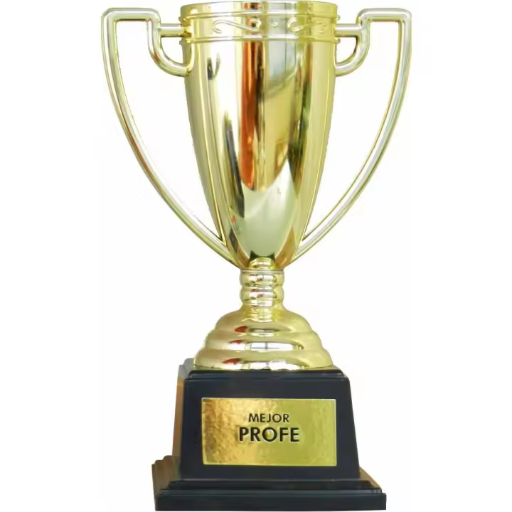 Copa trofeo decorativa 19cm para el o la "Mejor Profe". - 1
