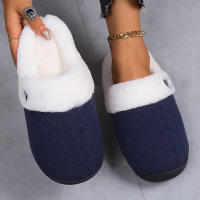 Zapatillas Casuales De Pelo Fluffy Para Mujer Invierno Plush Interior Zapatos De Mujer 2025 Plataforma Calientes Tallas Grandes Pareja Planas - details 29