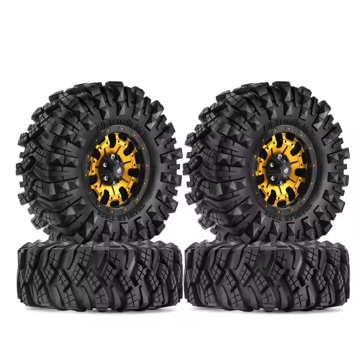Juego De 4 Ruedas Para Coche RC De 1:10 Rock Crawler TRX4 Axial SCX10 90046 Redcat Gen8 Rbx10 Tamaño 1.9 Pulgadas - 1