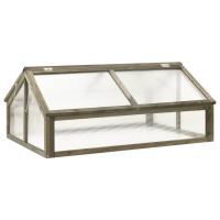vidaXL Madera de Abeto Invernadero Cobertizo Caseta Plantas Flores Patio Color Gris,  Marrón, y mas - details 0