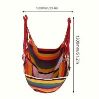 Silla Colgante De Hamaca Tejida a Mano 1pc Resistente Y Cómoda Para Uso Interior Y Exterior Muebles De Jardín Auto-Instalable - details 3