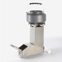 Estufa De Camping Lixada Exterior Plegable De Acero Inoxidable Para Tienda De Campaña Rocket Stove Multiusos Para Madera - details 11