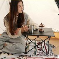 Mesa de camping plegable portáthil, Mesa de picnics de Aluminio Grande y compacta para Playa, Mesa de camping plegable y Ligera para Exterior que se puede plegar y enrollar, accesorios Esenciales para acampar en la Playa - details 3