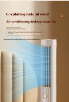 Ventilador de torre portátil de CC sin aspas de doble propósito, silencioso, con pedestal de CC, circulación de aire vertical y horizontal, para el hogar y la oficina. - details 2