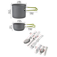 Juego De Cocina Portátil Para Camping Con Mini Estufa De Gas Y Cuchillo Pala Y Cuchara Plegables Set De Comida Para Paseos En La Naturaleza Y Picnics - details 0