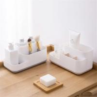 Estuche de plástico para maquillaje, caja contenedora de joyería, organizador de maquillaje, cajones, caja de almacenamiento de cosméticos, soporte para brochas de maquillaje - details 13