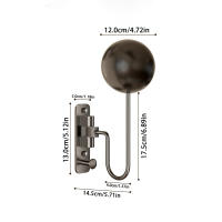 Soporte De Gafas De Motocicleta Para Pared Con Ganchos Para Llaveros Y Bolsos Rotación De 180° Almacenamiento De Chaquetas Y Gorras Material De Aluminio Espacial Unisex - details 4