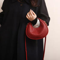 Bolso De Hombro PU Cuero Moda Color Sólido Con Red Trendy Bolso Cruzado Pequeño Para Damas Lujo Diseñador Bolsos De Mano - details 4