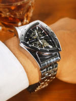 Reloj Automático De Lujo Para Hombres WINNER Con Esqueleto Triangular Y Correa De Acero Inoxidable Luminoso Resistente Al Agua Y Al Choque - details 11