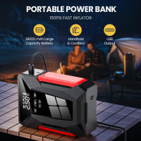 Banco de energía de emergencia para coche de 28000 mAh, inflador de neumáticos de 150 PSI, multifunción, bomba de aire con bolsa - details 4