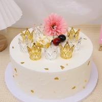 Mini Corona De Pastel Decoración De Boda Cumpleaños Para Niños Adorno De Cabello Con Tiara De Perlas Tamaño a 4.1*3.4*3.1cm - details 2