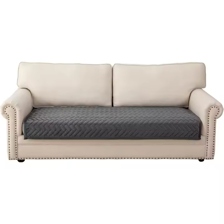Eismodra Funda de Sofá,Cubre Sofa 3 plazas,Fundas Sofa Chaise Longue Antideslizante para 2 Plazas Salón Sofá Esquinero Perros Mascotas,Gris Oscuro,90 x 160 cm (Solo 1 Unidad) - 1