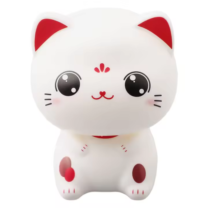 Gato De La Suerte Con Brazo Balanceándose Solarmente Decoración Para Oficina Hogar Coche Ornaments De Plástico - 1