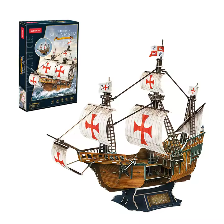 Santa María | Puzzle 3d Niños Y Adultos | Maquetas Para Montar - 1