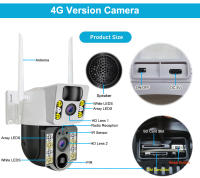Cámara Solar Inalámbrica 4K 8MP Con Doble Lente Exterior V380 pro CCTV Protección De Seguridad Monitor Con Visión Nocturna Y Radar 4G Sim IP Wifi - details 3