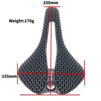 Sillín De Bicicleta Ultraligero De Fibra De Carbono 3D Imprimido Hueco Cómodo Transpirable Para MTB Gravel Carretera Ciclismo Partes De Asiento - details 8