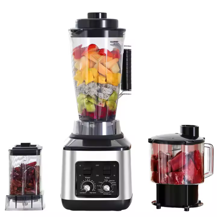 3 en 1 máquina de trituración de pared multifuncional con ajuste de velocidad variable de 15 velocidades, 38000 RPM para frutas y verduras, carne y granos de moliendo y mezclando - 1