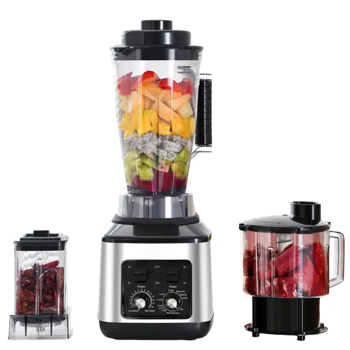 3 en 1 máquina de trituración de pared multifuncional con ajuste de velocidad variable de 15 velocidades, 38000 RPM para frutas y verduras, carne y granos de moliendo y mezclando - 1