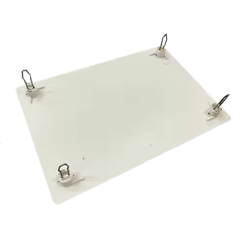 CABLEPELADO Tapa de caja de registro Cuadrada | Tapa para caja de derivación empotrada | Fijación a presión mediante dos pestañas | Tapa para cajas de 250 mm cada lado | Blanco - 1