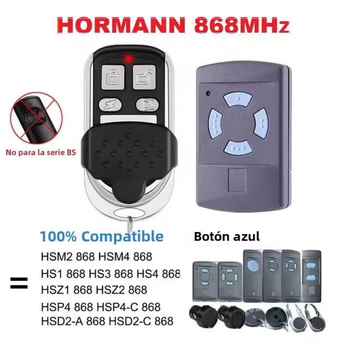 Control Remoto Para Puerta De Garage HORMANN BELFOX 868 HSM2 HSM4 868mhz 3 En 1 Transmisor Manual HS1 HS2 HS4 HSE2 HSE4 868.3MHz - 1