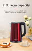 Hervidor de agua electrico 2,5 L 1500W de acero inoxidante oculto, hervidor electrico con apagado automatico, y con filtro extraible y lavable. Sokany - details 2