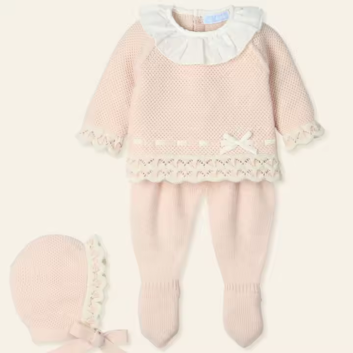 Conjunto bebe polainas punto cuello plumeti de marca Mac Ilusion - 1