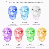 Máscara De Belleza LED Para Cara Con Terapia De Luz Roja Y 7 Colores Dispositivo De Cuidado De La Piel Rejuvenecimiento Antiarrugas Blanqueamiento Elevación Uso Doméstico - details 1