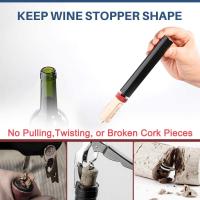 Abrepuertas De Acero Inoxidable Portátil Y Seguro Con Bomba De Aire Para Botellas De Vino Herramientas De Cocina Accesorios De Barra - details 2