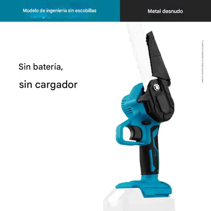 Sierra Eléctrica Portátil Profesional - Mini Motosierra Recargable para Podar y Talar (5 Celdas, Corte Potente y Larga Duración) - 1