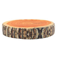 Cojín De Pluma Suave De Diseño De Madera Natural Para Hogar Y Camping Estilo Cilíndrico Cubierta De Peluche Suave 1 Pieza - details 2