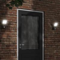 vidaXL Lámparas de pared LED exterior con sensor 2 uds aluminio Color Blanco,  Negro, y mas - details 1