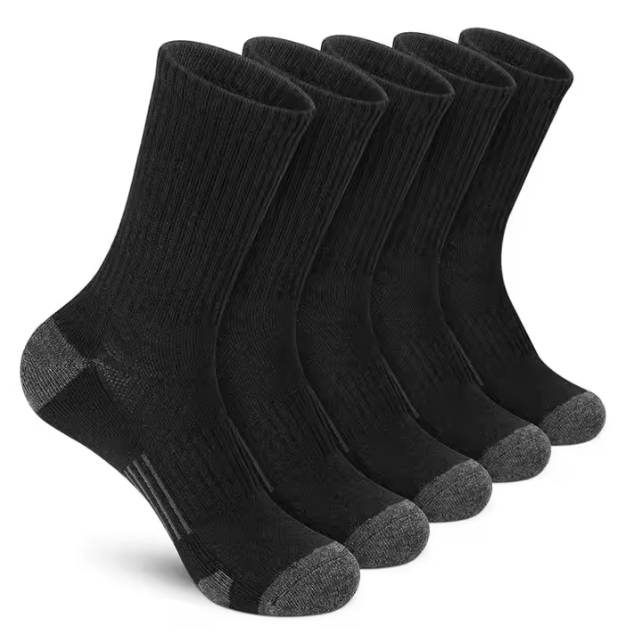 5 Pares De Calcetines De Ciclismo Y Correr Para Hombres De Alta Calidad Cómodos Y Suaves Para Todas Las Estaciones Calcetines Deportivos Oversize - 1