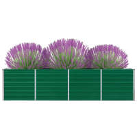 vidaXL Arriate de acero galvanizado verde dimensiones 240 x 80 x 77 cm,  240 x 80 x 45 cm,  100 x 40 x 45 cm y mas - details 5