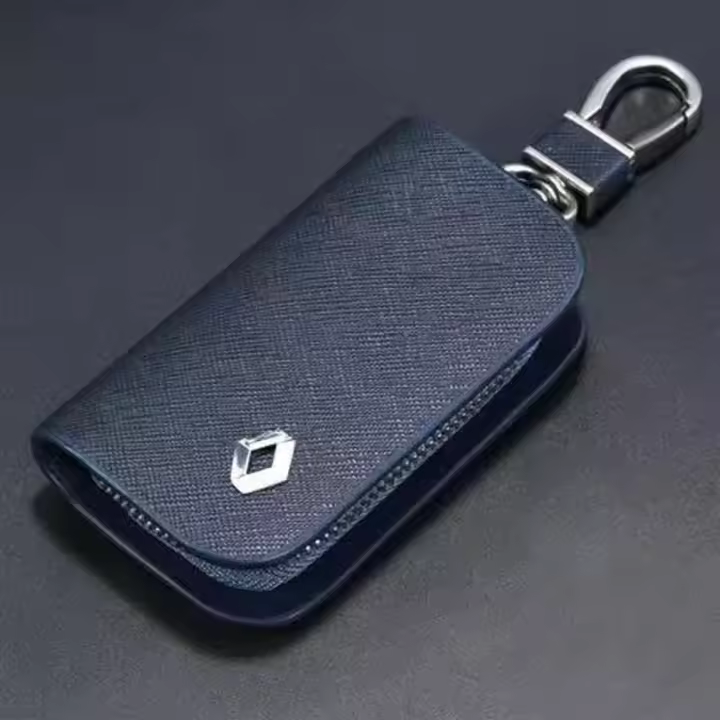 Funda De Llave De Coche En Cuero Para Renault Megane 2 3 Koleos Clio Cubierta De Madera Accesorios De Auto Organizador - 1