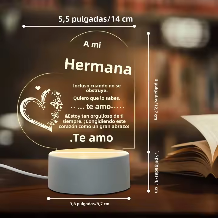 Lámpara De Mesa USB Ilusión 3D Luz Nocturna Decorativa Para Habitación Regalo Hermana Avatar Ambiente Creadivo Forma DIY Fuente De Alimentación DC LED ABS - 1