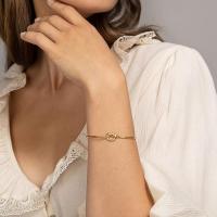 Pulsera de moda para mujer de 14 Quilates, nude "Amor Eterno", ajustable, inresponsable Maple  Oro - details 0
