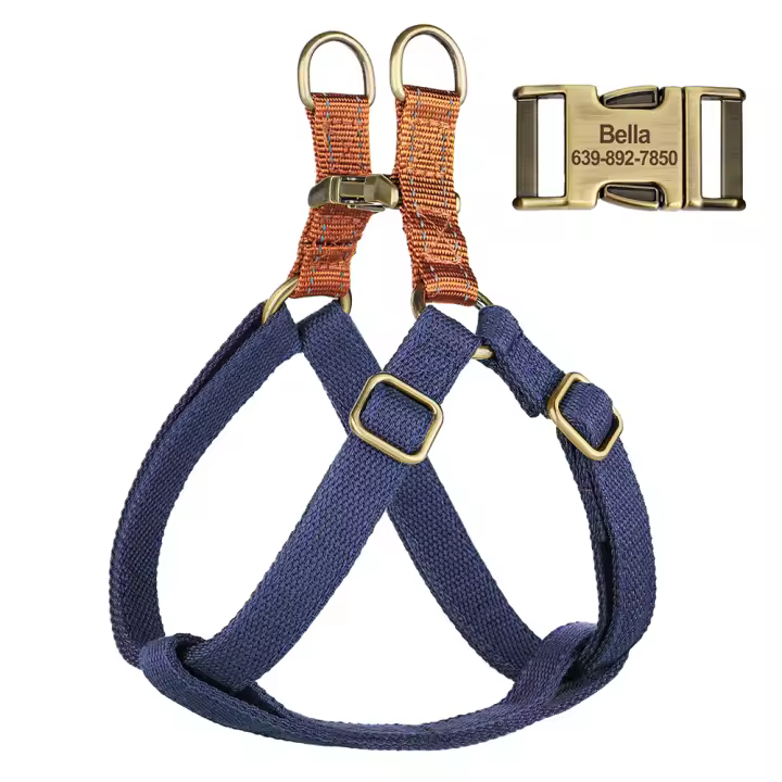 Harnés De Nylon Malla Para Perros Pequeños Y Medianos Reflectante Personalizable Ajustable Y Duradero Para Pitbull Bulldog - 1
