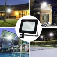 FUENLEA Luz De Pared Exterior Con Sensor De Movimiento PIR 100W 50W 30W 20W 10W Luz De Inundación LED IP66 Impermeable Para Jardín Luz Blanca Moderna De Aluminio - details 1