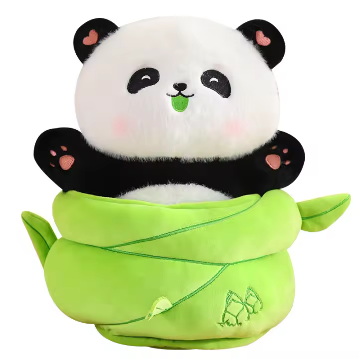 Muñeco De Peluche Lindo De Panda Bambú Dinosaurio Conejo Para Decoración De Hogar Almohada De Suavecito Para Dormir Juguetes De Peluche Para Bebés - 1